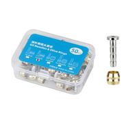 GMBYLBY 50 Set Bicycles Brake Connector Insert Connecting Bolt Bleed Hydraulic Hose Inset Replacements Part Bike Head Oil Needle