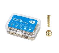 GMBYLBY 50 Set Bicycles Brake Connector Insert Connecting Bolt Bleed Hydraulic Hose Inset Replacements Part Bike Head Oil Needle