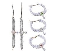 GMBYLBY 5lots Sweet Flower Pendianti Cats Neck Chain Collar Perle Regolabile per da A Artificiali Principesse Collana Cartoon