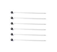 GMBYLBY 6 pezzi pratico tester per torte, spedino, strumento di cottura in acciaio inox, tester per torte in acciaio inox, penna di prova riutilizzabile, pratico imbuto