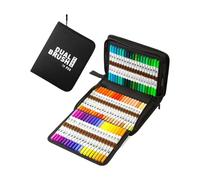 GMBYLBY 60/72/80/100 Pennarelli Acrilici di Colore Marcatori Colorazione Penna Penna Doppia Punta Pennello Per La Pittura