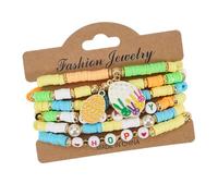 GMBYLBY 6pcs Polimeri A Tema Pasquale Multiuso Multipurico Braccialetti Tallone Argilloso Vibrante Portatile Per Feste Vacanze Accessori A Tema Vacanze