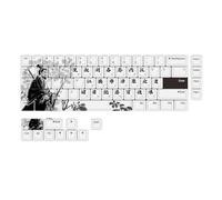 GMBYLBY 75 Set Chiave A 5 Laterali Sublimated Cinesi Tre Regni Culturale Charecter per Tastiere Meccaniche KeyCaps Set Tastiercap Ergonomico
