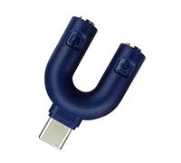 GMBYLBY Adattatore musicale a due vie da 3,5 mm, design a U per computer portatili, console di gioco, consente esperienze di ascolto di coppia, adattatore doppio