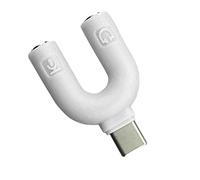 GMBYLBY Adattatore musicale a due vie da 3,5 mm, design a U per computer portatili, console di gioco, consente esperienze di ascolto di coppia, adattatore doppio