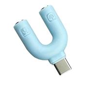 GMBYLBY Adattatore musicale a due vie da 3,5 mm, design a U per computer portatili, console di gioco, consente esperienze di ascolto di coppia, adattatore doppio