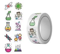 GMBYLBY Adesivo per auto con tema esperimento scientifico, adatto per custodie per cellulari, artigianato, scrapbooking, materiali PVC, materiale per diario artistico, adesivo chimico impermeabile