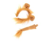 GMBYLBY Adulti Bambini Peluche Fumetti Fumetti Orecchio Della Fascia Testa Coda Leoni Costume Festa Compleanno Natale Halloween Costumi Costumi Coniglietti Volpi Gatti Orecchie E Set Orecchie