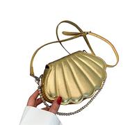 GMBYLBY Allzumade Messenger Bag Per Le Donne Perla Catena Borsa Borsa Delle Signore Shell Forma PU Crossbody Donne Borse A Tracolla All Matching Pearl Borsa Borsa Borsa Crossbody Borsa, gold