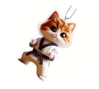 GMBYLBY Arti marziali strutturati in acrilico, decorazione per auto, portachiavi con moschettone personalizzato per regali, decorazione della casa, accessori per auto, decorazione interna regolabile