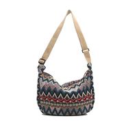 GMBYLBY Borsa a tracolla da donna in tela di grande capacità, con comoda tracolla regolabile per l'uso quotidiano, Deep Blue Db, Medium