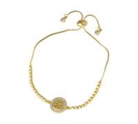 GMBYLBY Bracciale con ciondoli a forma croci ispirazione classica, realizzato in rame qualità Elegante cinturino a forma croci catena religiosa che brilla a lungo