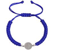 GMBYLBY Bracciale in corda regolabile incrociata Benedict con dettaglio in acciaio inossidabile con catena da polso intrecciata a nodo per la benedizione dei gioielli con nodo