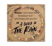 GMBYLBY Braccialetto in pietra regolabile realizzato a mano per tutte le età con un biglietto di benedizione e regali di amicizia multicolore, Taglia unica, come descritto