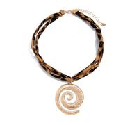 GMBYLBY Capres Cotone Regolabile Collana Corteccia Cuore Gioielli Strati Gioielli Lega Pendente Per Le Donne Partito Gioielli Cuore Gioiello, One Size, come descritto, come descritto