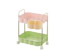 GMBYLBY Carrello Multiuso Portatile Con 2/3/4 Ripiani Cestini Con Grande Capacità E Ruote Fissabili Per La Conservazione Lavanderia Casa Ufficio
