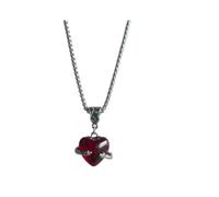 GMBYLBY Collana con ciondolo in vetro a forma cuore abbracciante Regali perfetti per un Collana elegante con catenina per gioielli alla Regalo compleanno Collana con cuore d ' amore