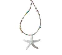 GMBYLBY Collana moderna con ciondolo a forma di stella marina per bambini, con perline e ciondolo a forma di animale, Medio, Resina, Nessuna pietra preziosa
