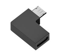 GMBYLBY Convertitore da tipo C femmina a micro USB maschio, 480 mbps, da tipo C a micro USB, angolato di 90 gradi, per connettore di prolunga USB C, da maschio a femmina