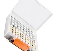 GMBYLBY Custodia per batterie da 72 Slot per Piccole batterie AA con Inserto in Schiuma e Chiusura Sicurezza per batterie con Maniglia