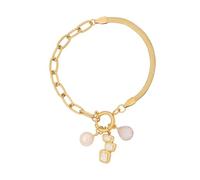 GMBYLBY Elegante ciondolo a forma di cuore con fiore, catena moderna adatta per varie occasioni da indossare, Medio, Acciaio inossidabile, Nessuna pietra preziosa