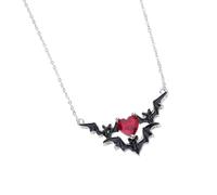 GMBYLBY Elegante collana con ciondolo pipistrello per donna uomo Gioielli gotici d ' amore Design vintage Catena clavicola da 41 cm a 50 cm Elegante ciondolo pipistrello