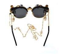 GMBYLBY Elegante collana di perle barocche occhiali da sole per uomo donna unisex comodi occhiali protettivi per diverse occasioni occhiali da donna