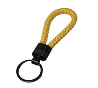GMBYLBY Elegante portachiavi in pelle intrecciata per coloro che apprezzano la robusta lavorazione artigianale e i materiali in lega di zinco per l'uso quotidiano, Giallo, Pattern dumb gun