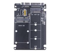 GMBYLBY Interfaccia disco solido a doppia scanalatura dell'adattatore da MSATA a SATA3 con commutazione di accesso selettivo PCIExpress