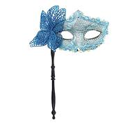 GMBYLBY Maschera da festa di Halloween con penna di supporto bella maschera maschera mezza maschera veneziana maschera a farfalla da sera