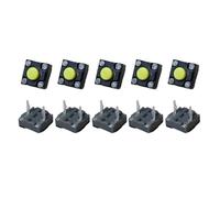 GMBYLBY Microinterruttori con Pulsante Mute da 10 per Giochi o Ufficio 6x6x4.3mm per microinterruttori microinterruttore con Fluido e Silenzioso