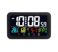 GMBYLBY Moderno Digital ANNUNCE TOUP Activated Night Light Multicolor Multicolor Camera Decoration Orologi per La Camera da Letto A LED Orologio Digitale con Musica