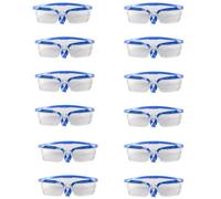 GMBYLBY Occhiali di protezione leggeri del PVC di 12Pcs per uso industriale della lente chiara di protezione dei lavoratori della fabbrica e dell'edilizia