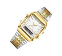 GMBYLBY Orologio da polso da uomo con doppio display, orologio resistente all'acqua antigraffio in vetro minerale con regali aziendali nei fine settimana, regalo per fidanzato