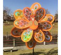 GMBYLBY Paillon Mulino A Vento Doppio Strato Colorato Spinner Bambini Giocattoli Nuovo Cinetico Windspinner Grande