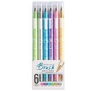 GMBYLBY Penna A Pennello Per Evidenziatore A Colori Metallici 6/12/24 COLINO DOPPIA SCHEDER ART LANCHING ART PER GIORNALE CAMPOBINAMENTO COLARILE SCRITTURA SIGNIFICA