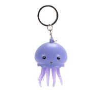 GMBYLBY Portachiavi con meduse che si illumina al buio, con statuetta di anime, portachiavi per auto, borsa, polipo, giocattolo portachiavi, Viola