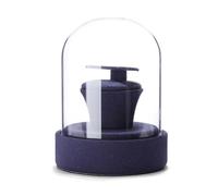 GMBYLBY Portagioie multifunzione con copertura in vetro trasparente elegante per anelli, collane, braccialetti/orecchini