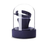 GMBYLBY Portagioie multifunzione con copertura in vetro trasparente elegante per anelli, collane, braccialetti/orecchini