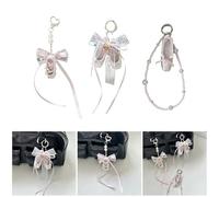 GMBYLBY Ragazze Elegante Ballet Dance Shoe Charmchain Charm Caspita Borsa Alla Con Disegni Bowknot Perlecenti Un Unico Ciondolo Balletto