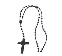 GMBYLBY Rosario di perle con ciondolo a forma di croce, collana da donna, catena a maglie in plastica, gioiello religioso, per feste, regalo luminoso, Einheitsgröße, come descritto, come descritto