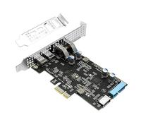 GMBYLBY Scheda espansione da PCIe a Tipo C con 2 Porte USB 3.0 per trasferimento Dati velocità e Supporto Display 4K Adattatore PCIe Tipo C