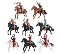 GMBYLBY Set di 8 figure di cavallo Western Cow Boy per scopi educativi e storici giochi per bambini