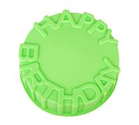 GMBYLBY Stampo in silicone per torta buon compleanno da 7, 9 pollici, cerchio rotondo, formaggio, gelatina, budino, muffin, pizza, torta, flan, crostata, pane, strumento da forno, stampi per torte,