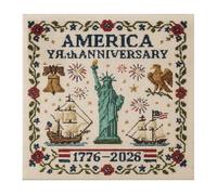 GMBYLBY US 250th Anniversary Crossing Stitching Set Memoriale Ricamo Starter Conteggio Formato Regalo Patriottica Crossing Patriottico Home Decor Craft