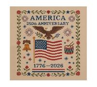 GMBYLBY US 250th Anniversary Crossing Stitching Set Memoriale Ricamo Starter Conteggio Formato Regalo Patriottica Crossing Patriottico Home Decor Craft