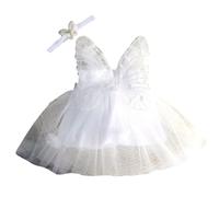 GMBYLBY Vestito delicato con fascia per capelli, per la prima infanzia, per servizi fotografici, per bambine, con fascia per capelli