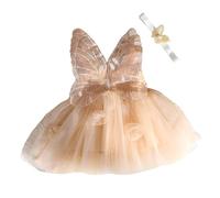 GMBYLBY Vestito delicato con fascia per capelli, per la prima infanzia, per servizi fotografici, per bambine, con fascia per capelli