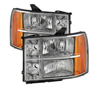 GMC 07-13 Sierra 1500 2500 3500 Cromo Alloggiamento Ricambio Fari Coppia Set