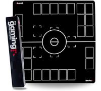 GMC Deluxe XL 2 Player Black & White Compatible per pokemon Stadium Playmat Board per Giochi di Carte - Mat per Trasportare - Idoneo all'Umidità